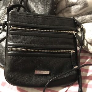 Calvin Klein Black Leather Crossbody Bag